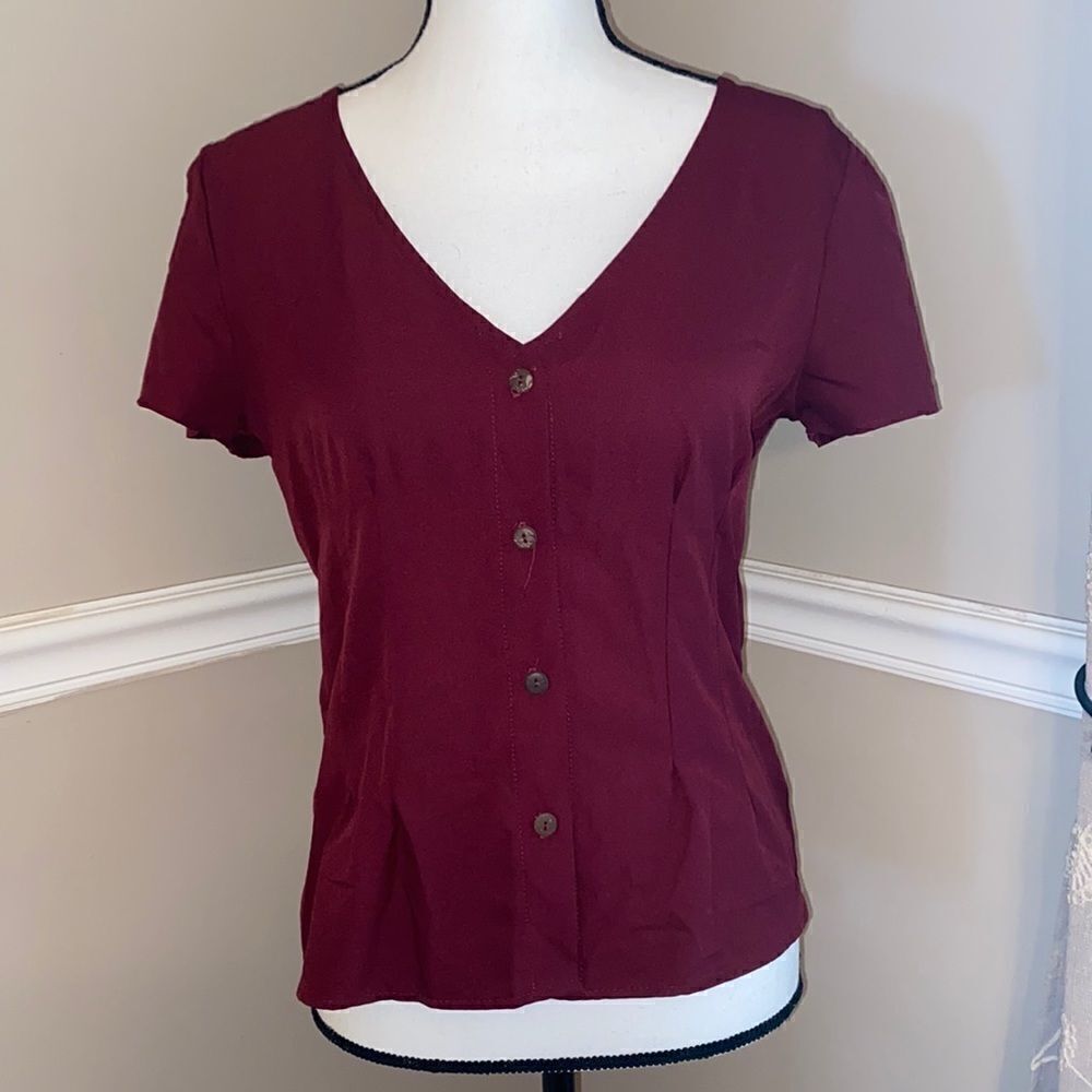Charlotte Russe Burgundy Blouse 